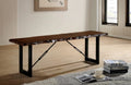 CM3604BN Loon peak sherwood dulce industrial style walnut finish wood dining bedromm entry bench