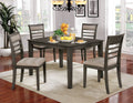 CM3607T-5PK 5 pc taylah weathered grey finish wood dining table set