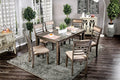CM3607T-7PK 7 pc taylah weathered grey finish wood dining table set