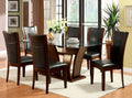 CM3710T-7PC 7 pc Latitude run uptown manhattan i dark cherry finish wood glass top dining table set