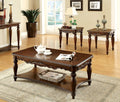 CM4915-3PK 3pk Bunbury classic styling cherry finish wood coffee and end table set