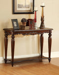 CM4915S Bunbury classic styling cherry finish wood sofa console entry table with intricate designs