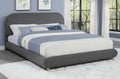 Best Master Clover Grey Fleece Fabric Queen Low Rise Platform Bed – CT04GQ