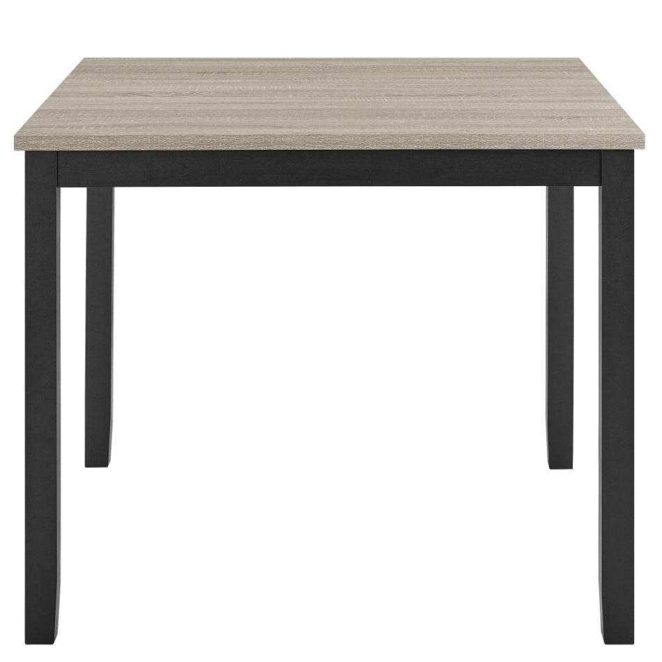 41-1606-52S-NAT-5PC 5 pc Daphne natural finish wood 42" counter height dining table set fabric upholstered tufted back chairs