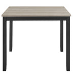 41-1606-52S-NAT-5PC 5 pc Daphne natural finish wood 42" counter height dining table set fabric upholstered tufted back chairs