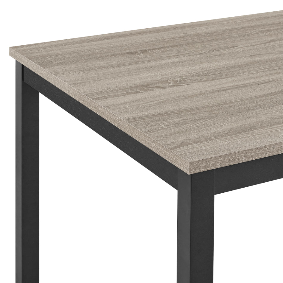 41-1606-52S-NAT-5PC 5 pc Daphne natural finish wood 42" counter height dining table set fabric upholstered tufted back chairs