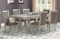 Mc Ferran D168-7PC 7 pc Everly quinn marcia platinum champagne finish wood dining table set