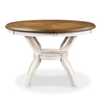 Cori Two-Tone Bisque Beige & Brown Oak 47" Round Dining Table Set – D1719BSQ-5PC