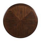 D1719CHY-5PC 5 pc Cori cherry brown finish wood 47" round dining table set fabric upholstered seats