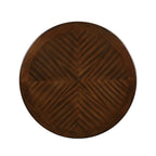 D1719-52CHY-5PC 5 pc Cori cherry brown finish wood 42" round counter height dining table set fabric upholstered seats