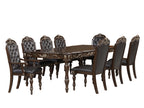 49-1754-7PC 7 pc Maximus cherry finish wood dining table set faux leather chairs classic style heirloom craftsmanship