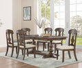 Best Quality D181-D7 7 pc Hector rustic oak finish wood dining table set