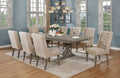 D22-8D25SC 9 pc One allium way trixie antique gray finish wood double pedestal dining table set