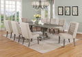 Best Quality D25-9PC 9 pc Gracie oaks desjardins denville antique rustic grey finish wood dining table set