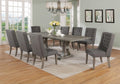 Best Quality Gracie Oaks Desjardins Denville Antique Rustic Grey Finish Wood Dining Table Set Grey Chairs – D26-9PC-GY