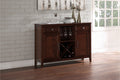 D2541-30 Bixby espresso cherry finish wood 48" buffet bar server sideboard cabinet wine rack