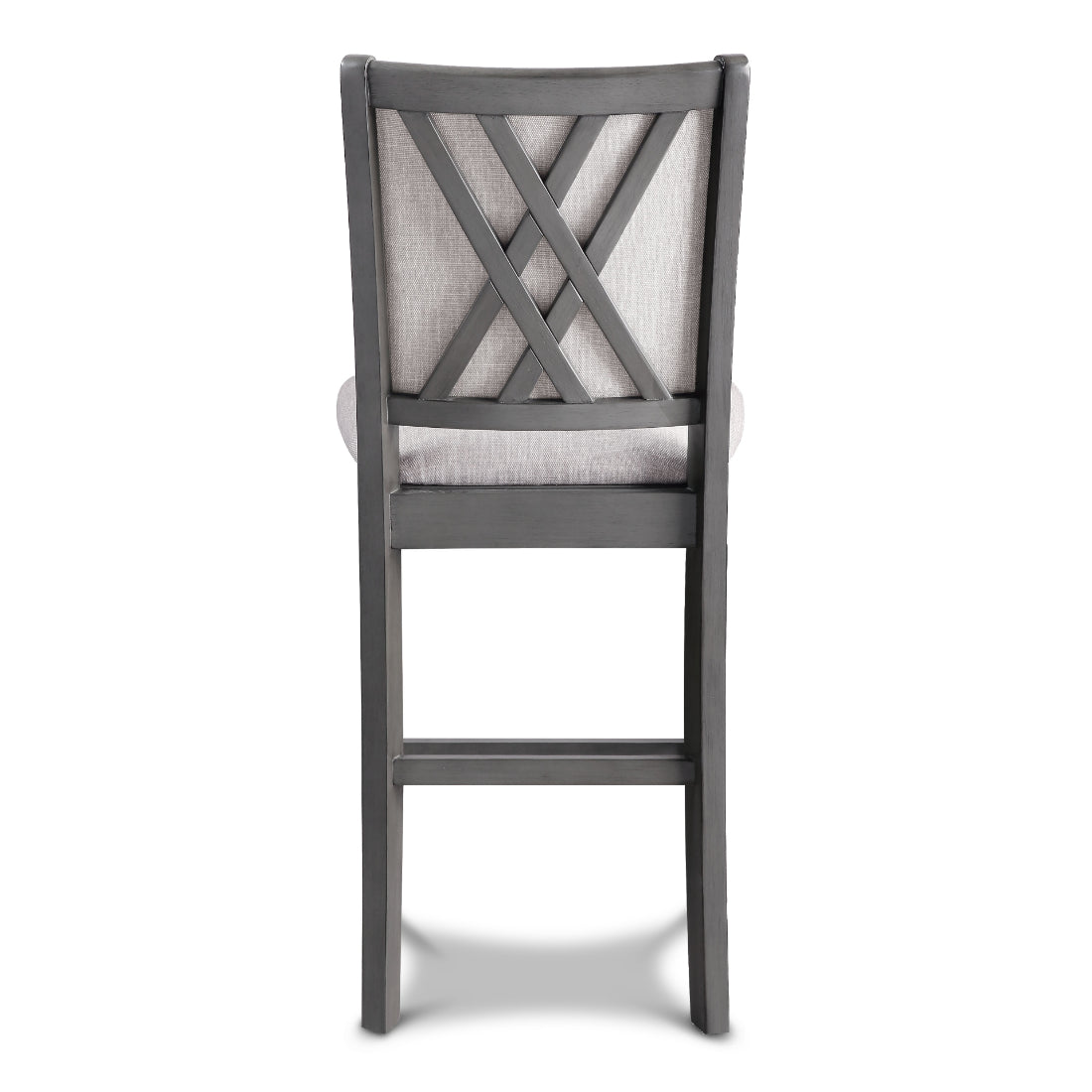 D3651-60CSGRY-5PC 5 pc Amy grey finish wood 60" counter height dining table set with storage shelves and USB