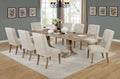 Best Quality D37-9PC 9 pc Gracie oaks denville antique natural finish wood dining table set