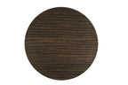 40-4212-RD-5PC 5 pc Cityscape dark walnut finish wood 47" round dining table set fabric upholstered seats