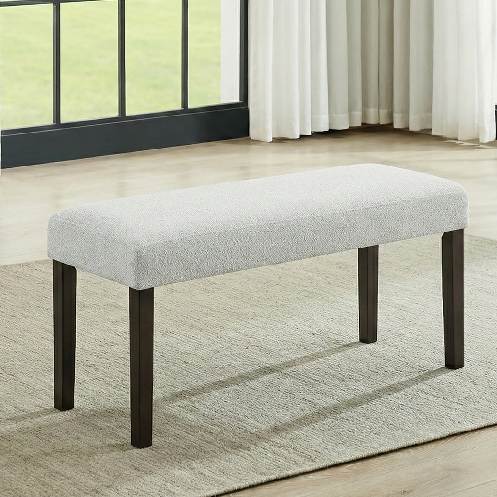 40-D422-6PC 6 pc Carissa espresso finish wood dining table set faux marble top with bench