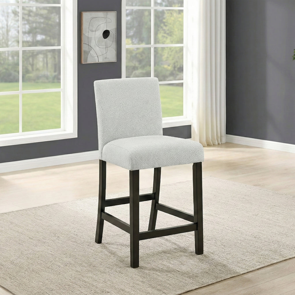 45-D422-6PC 6 pc Carissa espresso finish wood counter height dining table set faux marble top with bench