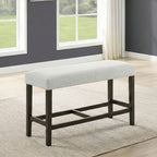 45-D422-6PC 6 pc Carissa espresso finish wood counter height dining table set faux marble top with bench