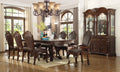 Mc Ferran D5005 7 pc Astoria grand engler dark finish wood double pedestal dining table set