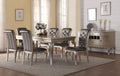 Mc Ferran D508-7PC 7 pc City lights wila arlo rohan antique silver finish wood dining table set