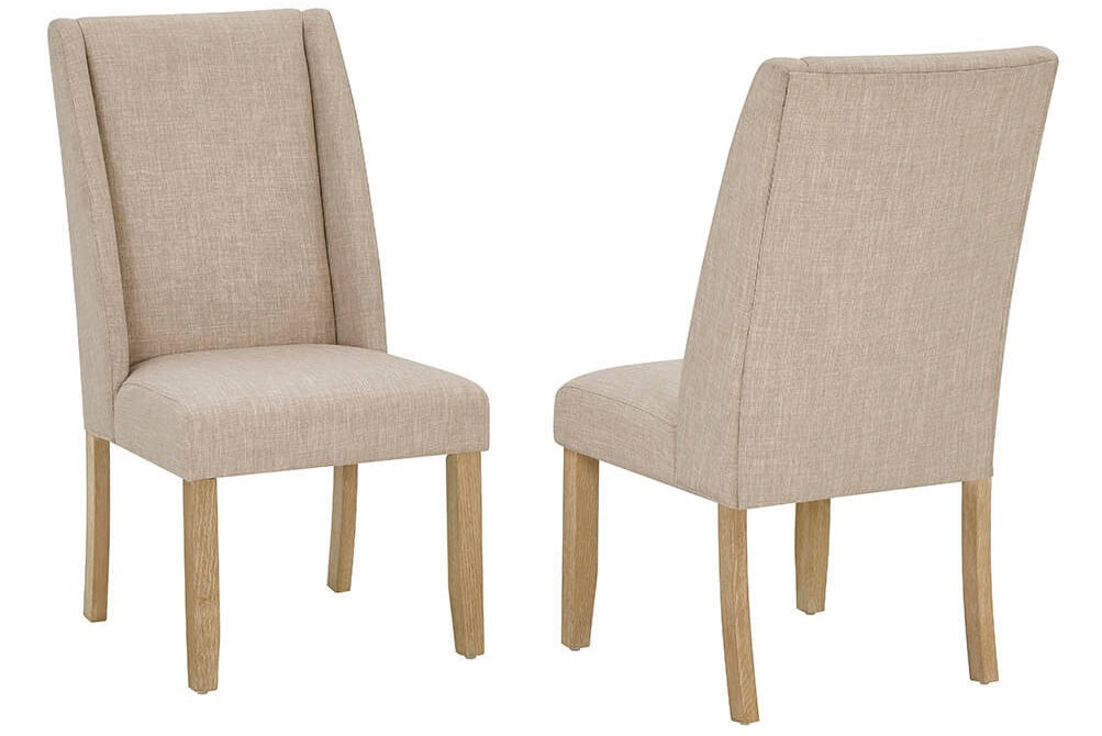 D523-D5 5 pc Clamentine rustic natural finish wood white round 54" faux marble top dining table set