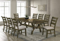 D530-6SC530 7 pc Klarissa antique brown oak finish wood wood grain top 96" dining table set