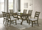 D531-6SC530 7 pc Klarissa antique brown oak finish wood wood grain top dining table set