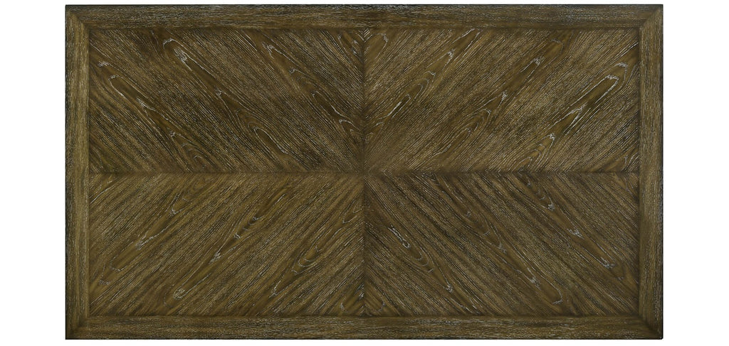 D531-6SC531 7 pc Klarissa antique brown oak finish wood wood grain top dining table set fabric chairs