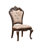 D532-7PC 7 pc Constantine cherry finish wood dining table set faux leather chairs classic style