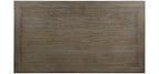 Best Quality Gracie Oaks Rustic Grey Finish Wood Trestle Base Dining Table Set with Beige Fabric Chairs – D705-7PC