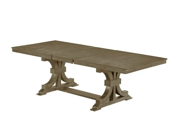 Best Quality Linai Ash Brown Finish Wood Traditional 7-Piece Dining Table Set with Extension Leaf – D751D7-7PC