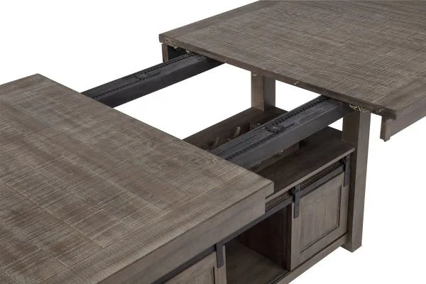 Best Quality Mathias Walnut Finish Wood Traditional Dining Table Set with Leaf – D760D7-7PC