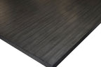 D91-7PC-BN 7 pc Rustic dark grey finish wood counter height dining table set beige chairs Charlton home with bench