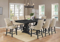 D91-9PC-8CH 9 pc Rustic dark grey finish wood counter height dining table set Charlton home
