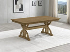 Best Quality Manard Ash Brown Finish Wood Traditional 7-Piece Dining Table Set – D920D7-7PC