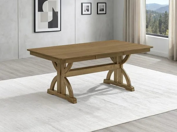 Best Quality Manard Ash Brown Finish Wood Traditional 7-Piece Dining Table Set – D920D7-7PC