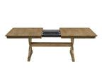 Best Quality Manard Ash Brown Finish Wood Traditional Dining Table Set with Butterfly Leaf – D921D7-7PC
