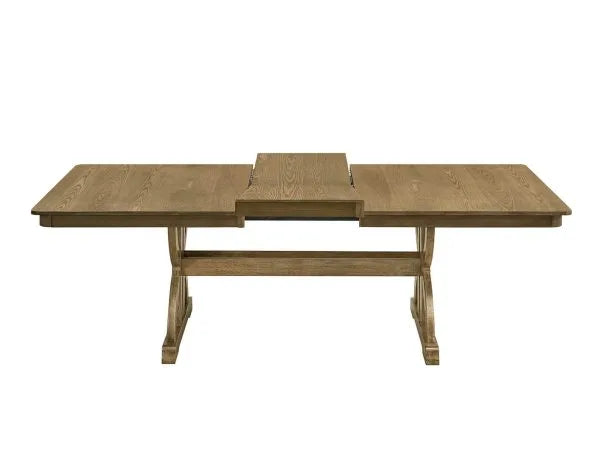Best Quality Manard Ash Brown Finish Wood Traditional Dining Table Set with Butterfly Leaf – D921D7-7PC