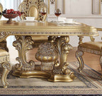 Acme DN00457 7 pc Astoria grand seville antique gold finish wood french inspired grand dining room set