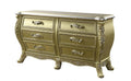 Acme DN01486 Astoria grand Cabriole gold finish wood 18th century french inspired baroque ornate dining buffet server sideboard cabinet