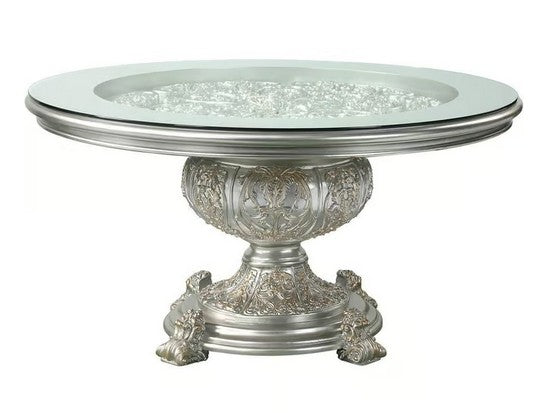 Acme DN01493-5PC 5 pc Astoria grand Sandoval champagne finish wood 18th century french inspired baroque ornate 60" round dining table set