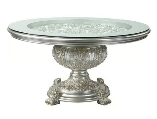 Acme DN01493-5PC 5 pc Astoria grand Sandoval champagne finish wood 18th century french inspired baroque ornate 60" round dining table set