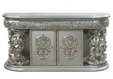 Acme DN01498 Astoria grand Sandoval champagne finish wood 18th century french inspired baroque ornate dining buffet server sideboard hall entry cabinet