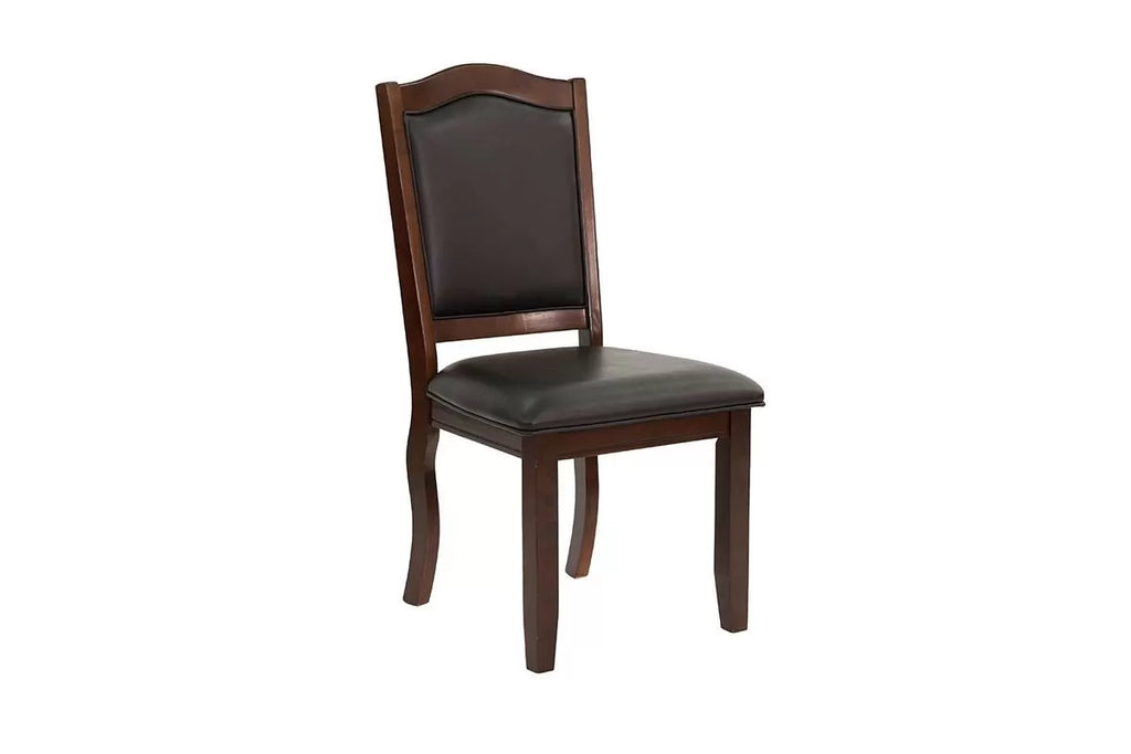 Freemont Dark Espresso Finish Wood 7-Piece Dining Table Set with Padded Seats – F2290-1338