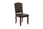 Freemont Dark Espresso Finish Wood 7-Piece Dining Table Set with Padded Seats – F2290-1338