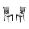 Poundex F1812 Set of 2 wildon home studio grey finish wood and fabric dining chairs